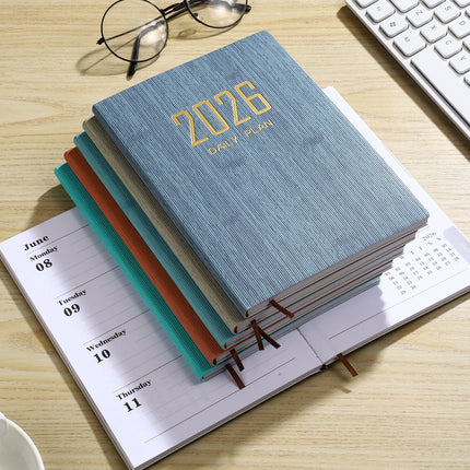 A5-grootte Slank Leer Weekbeplanner