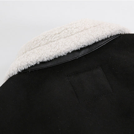 Men's Fashion Casual Zipper Lamb Wool Jacket