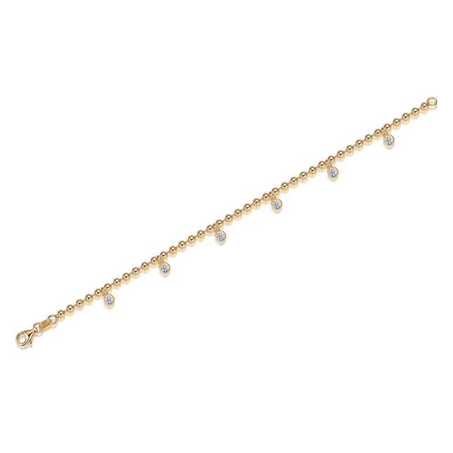 Set With Top-quality Moissanite, This Luxurious And Fashionable Light Luxury Trend Jewelry Silver Bracelet Is S925 Silver-plated With Gold