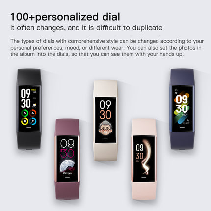 C80 Slim AMOLED-skerm Krag Hartklop Bloedsuurstofmonitering Armband
