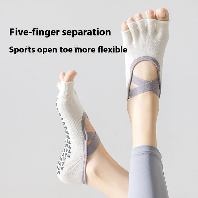 Open Toe Five Finger Yoga Socks Children's Professional Non-slip Summer Thin Short