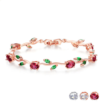 Geplateerde kristal damesarmband