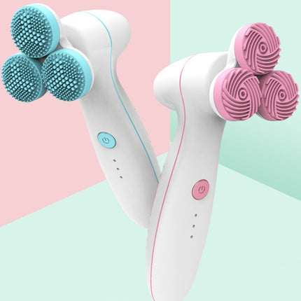 Three round 3D silicone cleansing instrument