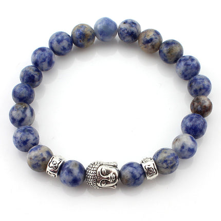 Natuursteen Boeddha-kop Armband