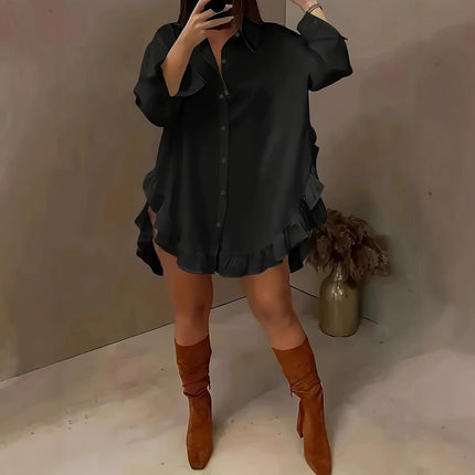 Spring And Summer Shirt Loose Solid Color Women's Clothing