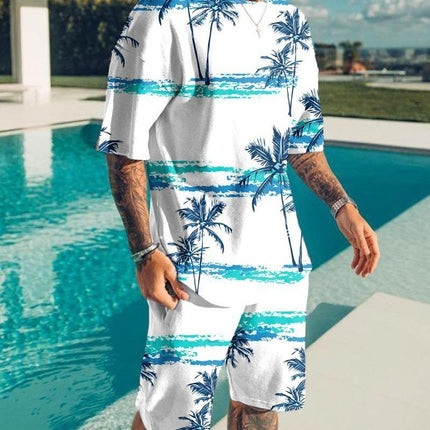 Digital Printing Men's T-shirt Sports Suit