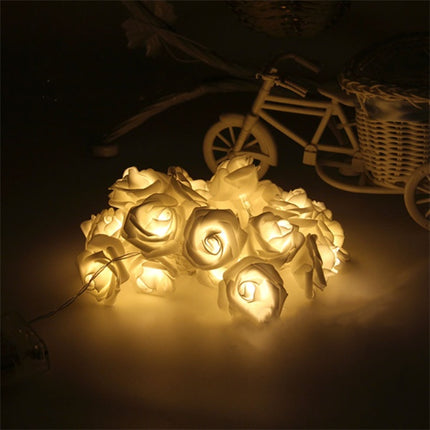 Battery Powered 1M 2M 5M 10M LED Rose Flower String Lights Holiday Valentine's Day Wedding Birthday Party Decor Garland