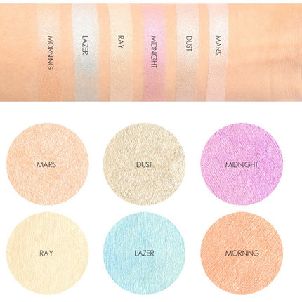 Focallure 6-Kleur Noordelike Ligte Gloei Bronzer Palet