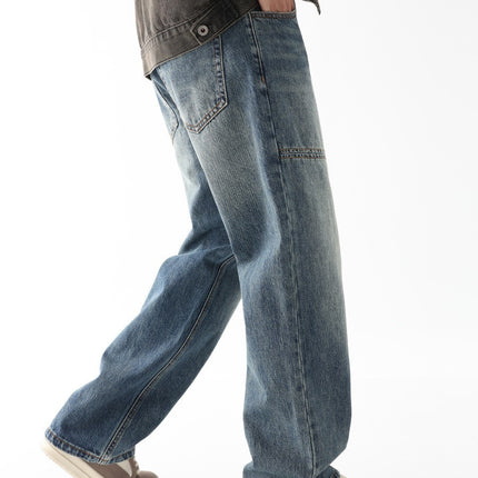 American High Street Vintage Jeans Men's Autumn