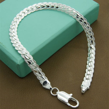 Versilwerde Volledige Syprofiel-kettingarmband — Stylvol En Modieus