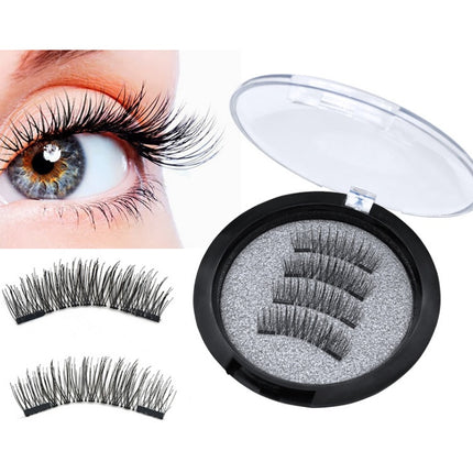 3D double magnet false eyelashes 24P double magnet false Mascara free magnetic false eyelash double magnet eyelashes