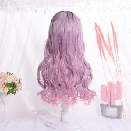 Korean version of the Qi Liu Hai curly cute hood birthday party wigs realistic wig