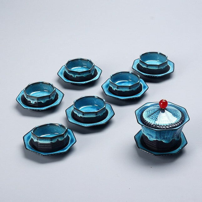 Creative Ceramic Tea Set Porcelain Teapot Teacups Trays Teaware Portable Travel Drinkware