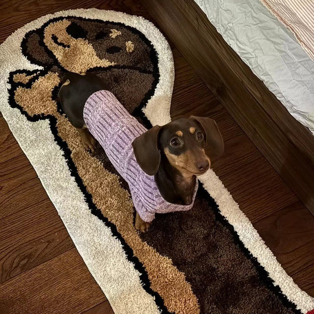 Sausage Dog Long Thickened Flocking Carpet Living Room Bedroom Bedside