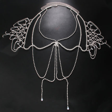 Nuwe Meerlaag Kwassie Skouer Ketting Mode Strass Mans Lyf Kettings