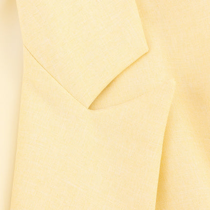 Spring And Autumn Linen Blended Minimalist Blazer