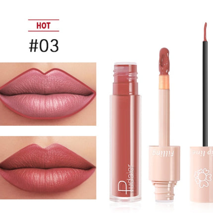 Pudaier Dubbele Lipstiffie Lipglans Vloeibare Lipstiffie
