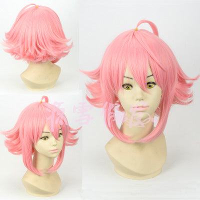Pienk omgekeerde cosplay pruik