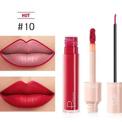 Pudaier Dubbele Lipstiffie Lipglans Vloeibare Lipstiffie