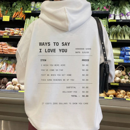 Letter Print Drop-shoulder Sleeve Hoodie Sweater