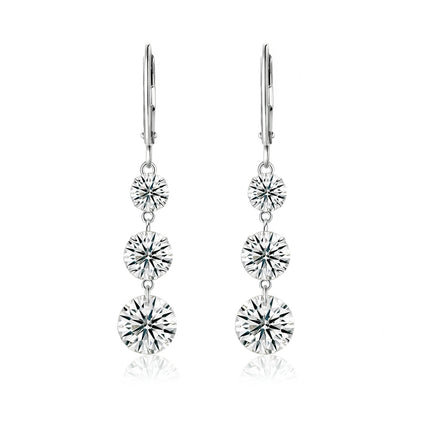 Top-gehalte Moissanite Luukse en Modieuse Lig Luukse Juweliersware Silwer Oorknoppies S925 Versilwerde Platinum