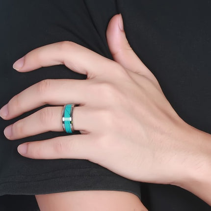 Turkoois wolframstaalring