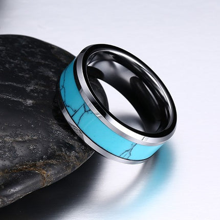 Turkoois wolframstaalring