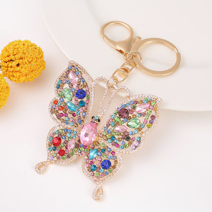 Metaal Strass Vlinder Sleutelhanger Klein Hanger