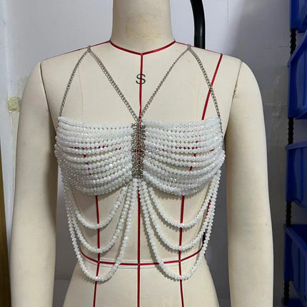 Veelkralige Bra Halter Top Vest Lyfkettings Borshalssnoer