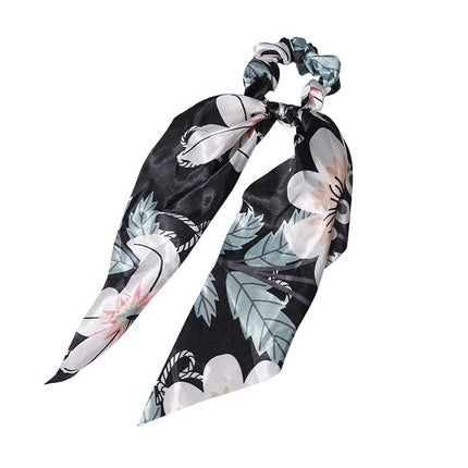 Fashion Long Streamer Printed Fabric Tie Hair Accessory For Ponytail Tie-up Hair Top Cuft