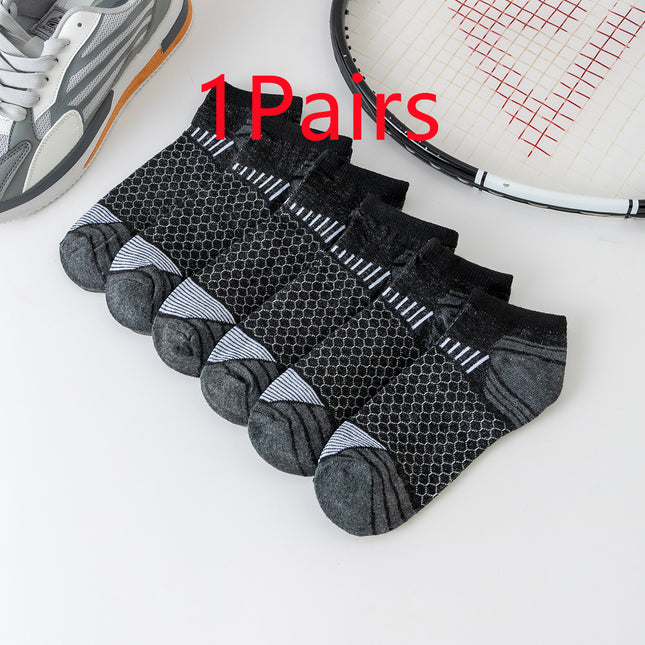 Cross-border Foreign Trade Sports Stockings Men's Socks Summer Running Breathable Outdoor Boat Socks Color Matching Short Socks Socks Wholesale Generation