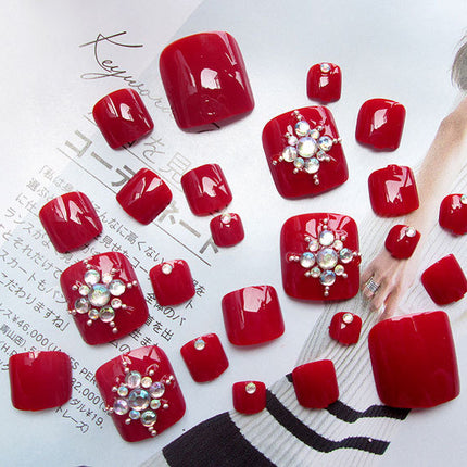 Pro Artificial Acrylic Toe Nails 24pcs Patch