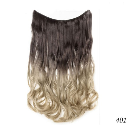 S-noilite 20 inches Invisible Wire No Clips in Hair Extensions Secret Fish Line Hairpieces Silky Straight Synthetic