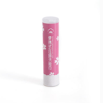 Portable facial cleansing tube facial cleansing towel