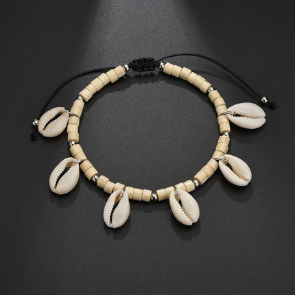 Shell Foot Ornaments Vintage Bohemian Style Adjustable Ladies Tassel Anklet Ornament