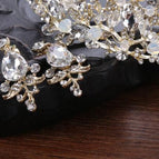 Golden white diamond ear pins