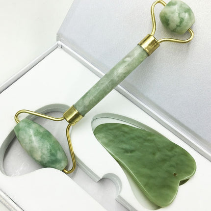 Rooskwarts Roller Verslankings Gesigmasseerder Optelgereedskap Natuurlike Jade