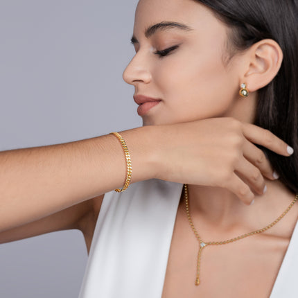 Set With Top-quality Moissanite, This Luxurious And Fashionable Light Luxury Trend Jewelry Silver Bracelet Is S925 Silver-plated With Gold