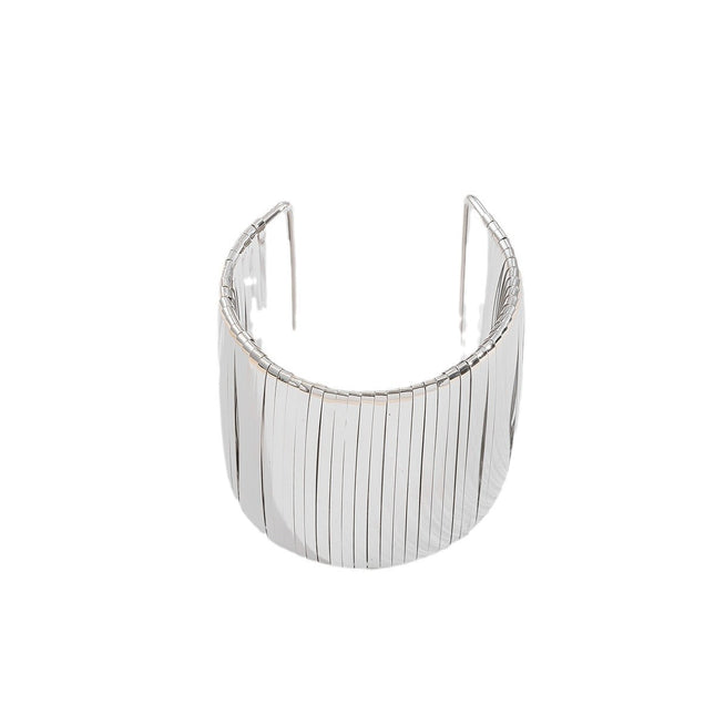 Fashion Wide Surface Alloy Bracelet Glossy