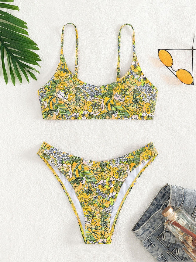 New Printed Bikini Swimsuit Sexy Sling