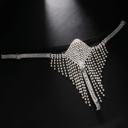 Rhinestone Tassel Underwear Chain Sexy Diamond Body Chains
