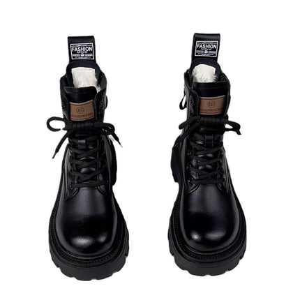 Fur Integrated Thick Bottom Female Winter Fleece-lined Cotton Boots