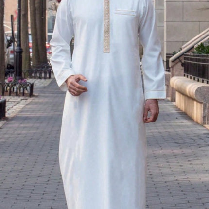 Muslim Middle East Long Sleeve Embroidered Casual Ethnic Robe