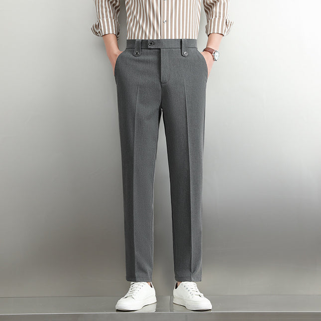 Simple Suit Pants Men's Loose Straight Business Trousers