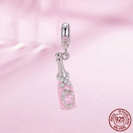 Sjampanje S925 Sterling Silwer Hangeronderdele Diy Krale
