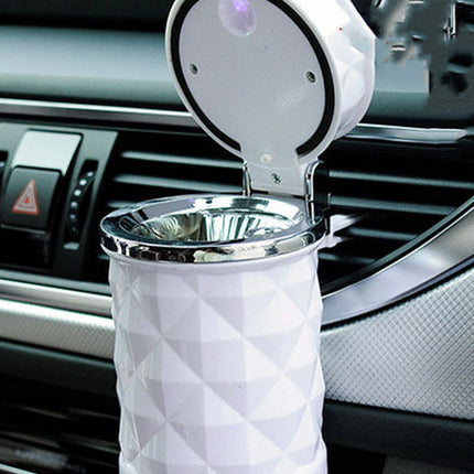 Portable Solar Rechargeable Car Ashtray Detachable Car Ashtray With Led Light Windproof Outdoor Travel Home Use