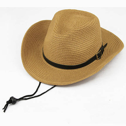 Men's Western Foldable Denim Straw Hat