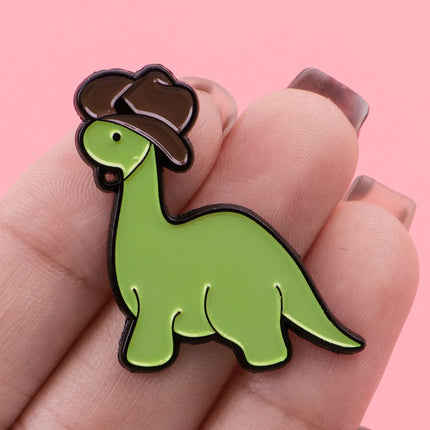 Denim Little Dinosaur Brooch Cartoon Badge