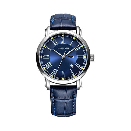 Business Leather Quartz Watch Men