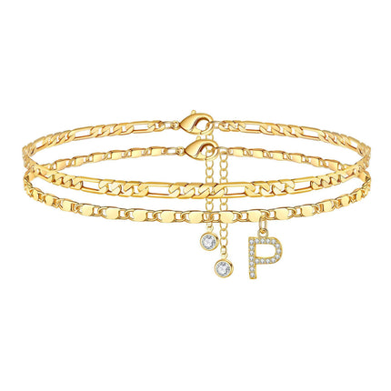 Sy-tabletketting Dubbellaag Dubbele Letter-hangertjie Enkelbandornament